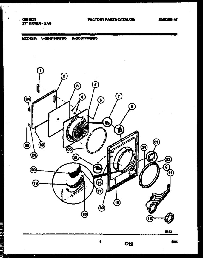 Diagram for GDG436RBW0