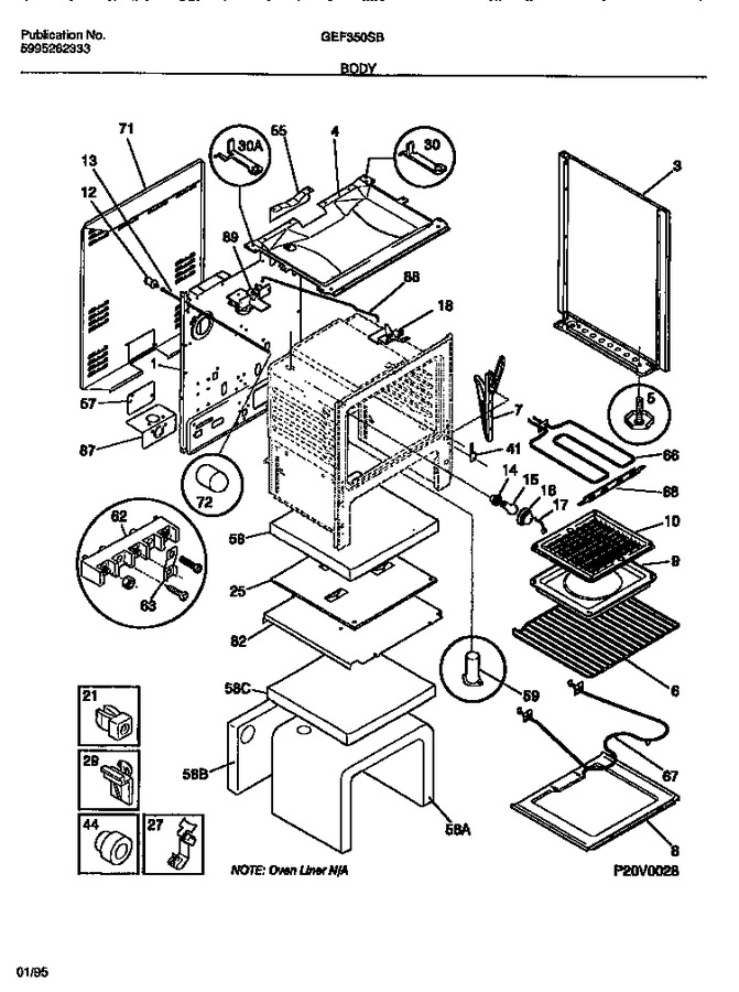 Diagram for GEF350SBWA