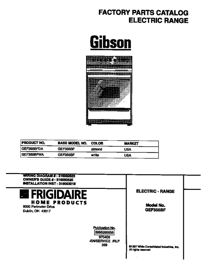 Diagram for GEF355BFDA