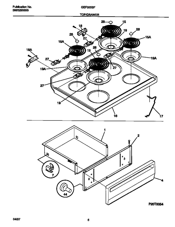 Diagram for GEF355BFDA