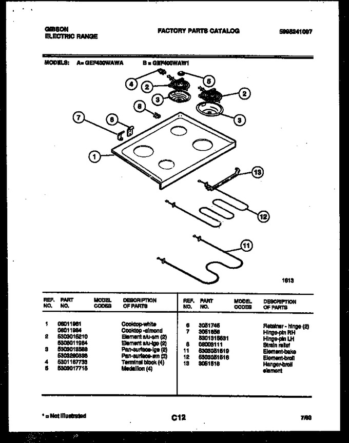 Diagram for GEF400WAWA