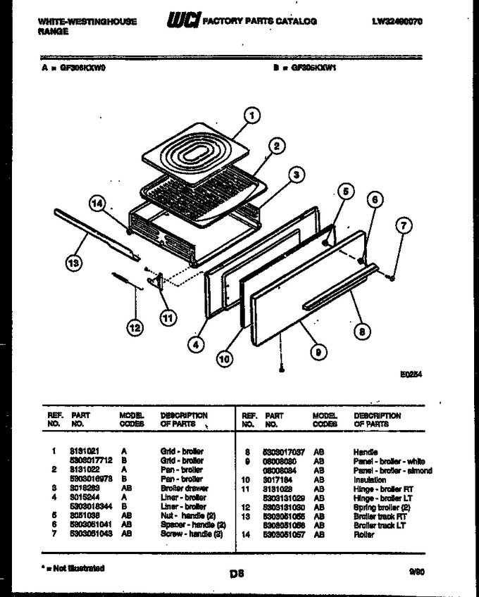 Diagram for GF306KXW0