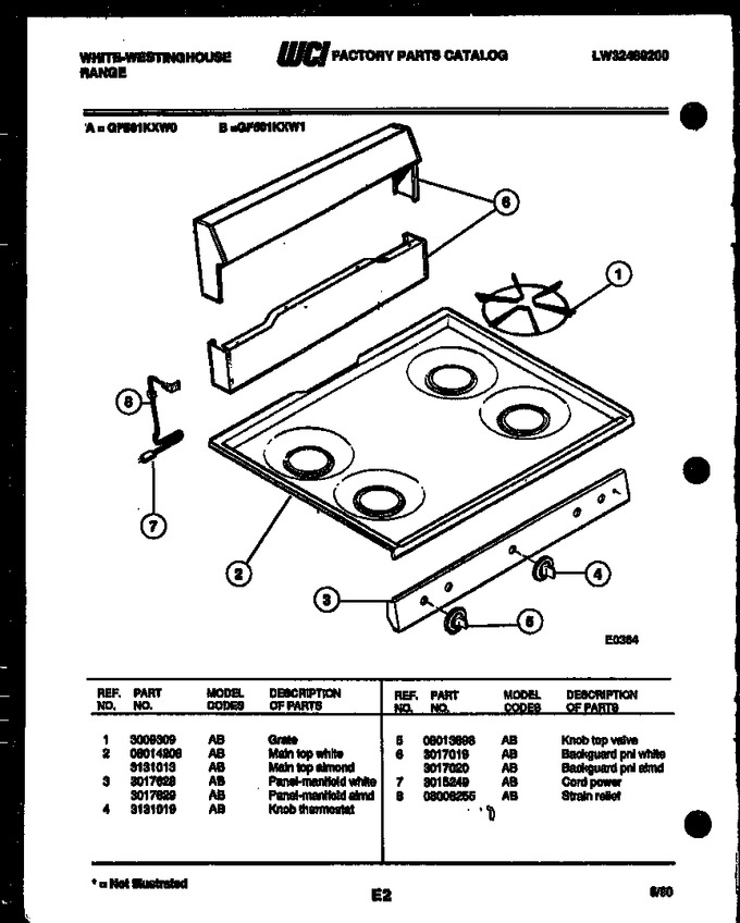 Diagram for GF501KXW0