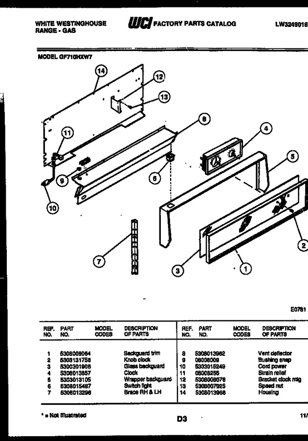Diagram for GF710HXW7