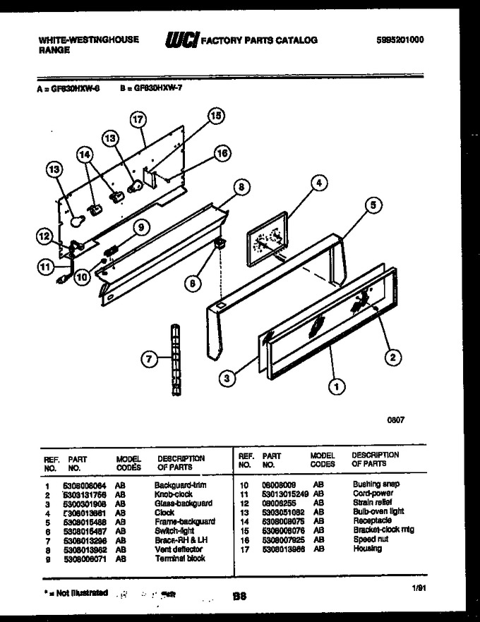 Diagram for GF830HXD7