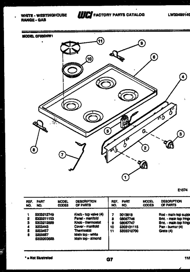 Diagram for GF830NW1