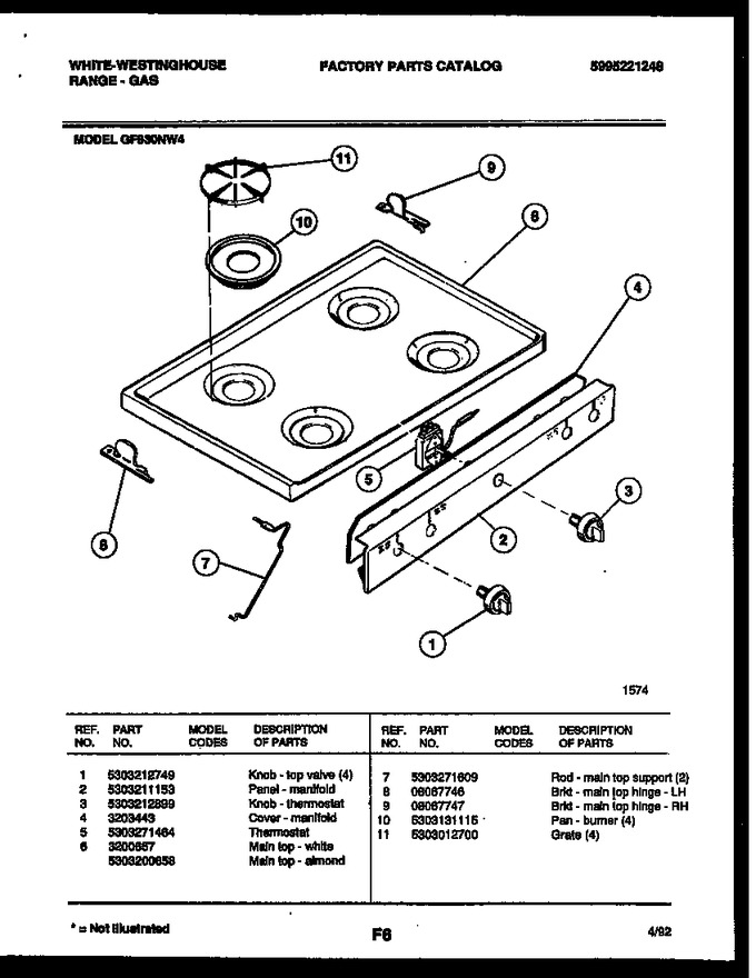 Diagram for GF830NW4