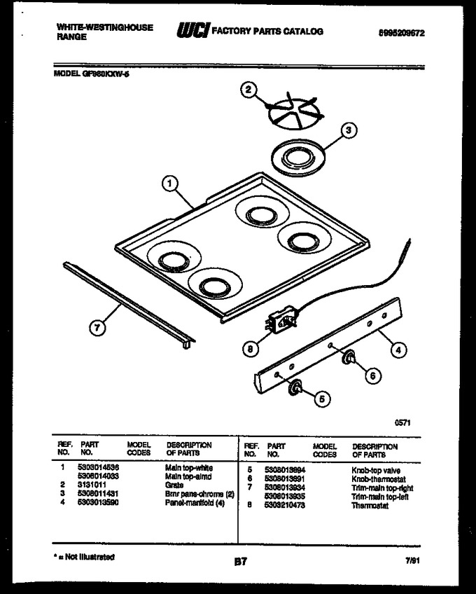 Diagram for GF980KXW5