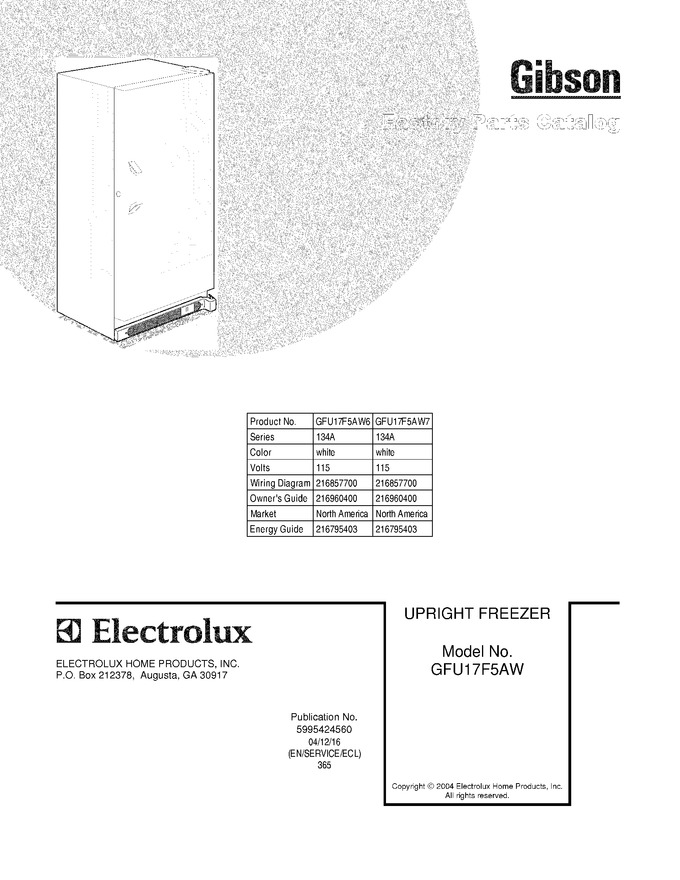 Diagram for GFU17F5AW7