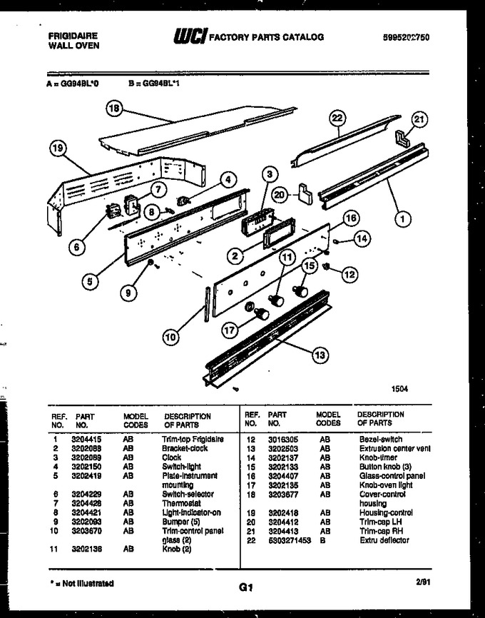 Diagram for GG94BLW0
