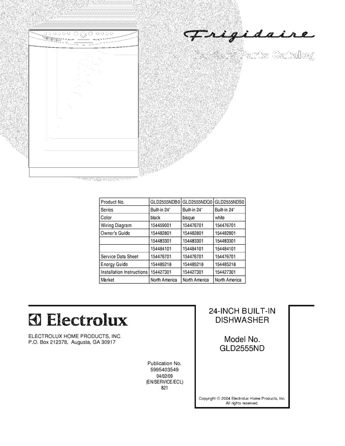 Diagram for GLD2555NDQ0