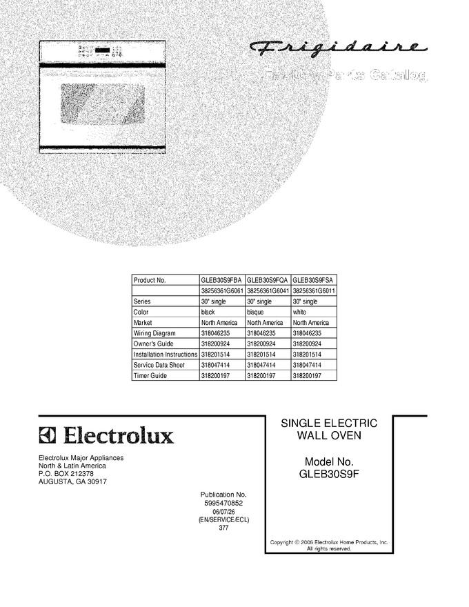 Diagram for GLEB30S9FSA