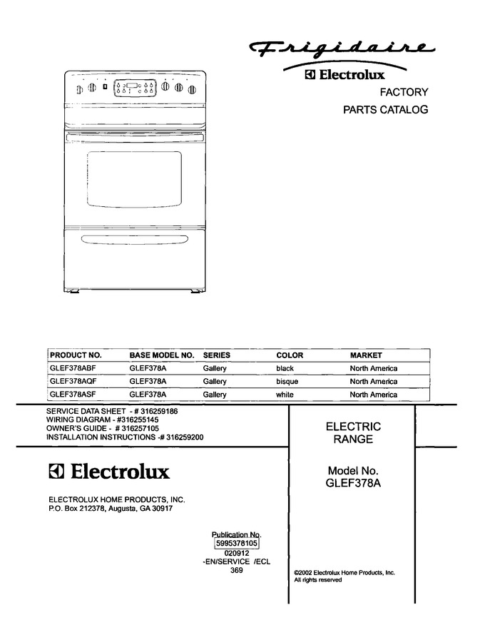 Diagram for GLEF378ASF