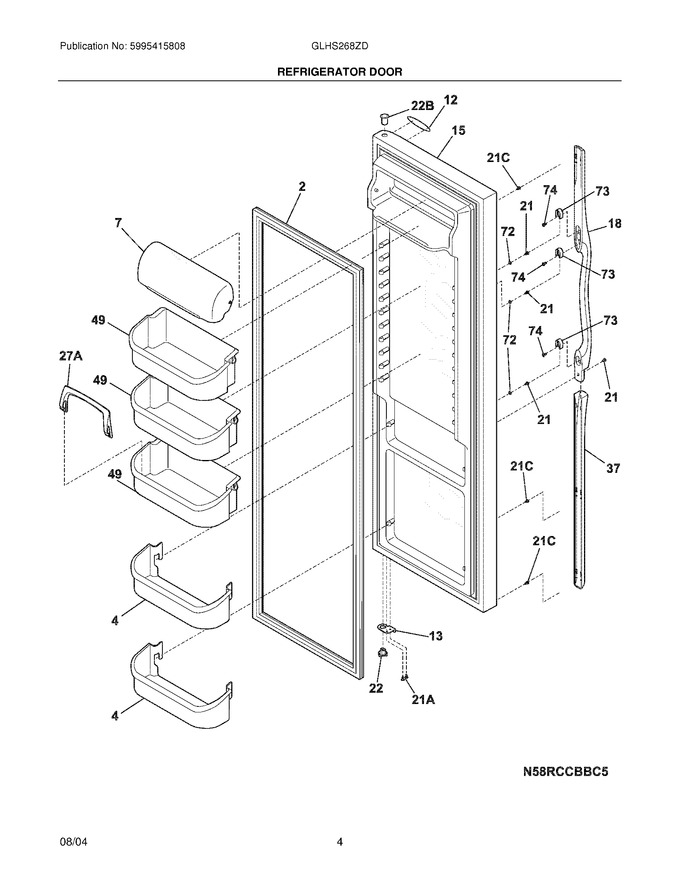 Diagram for GLHS268ZDW1