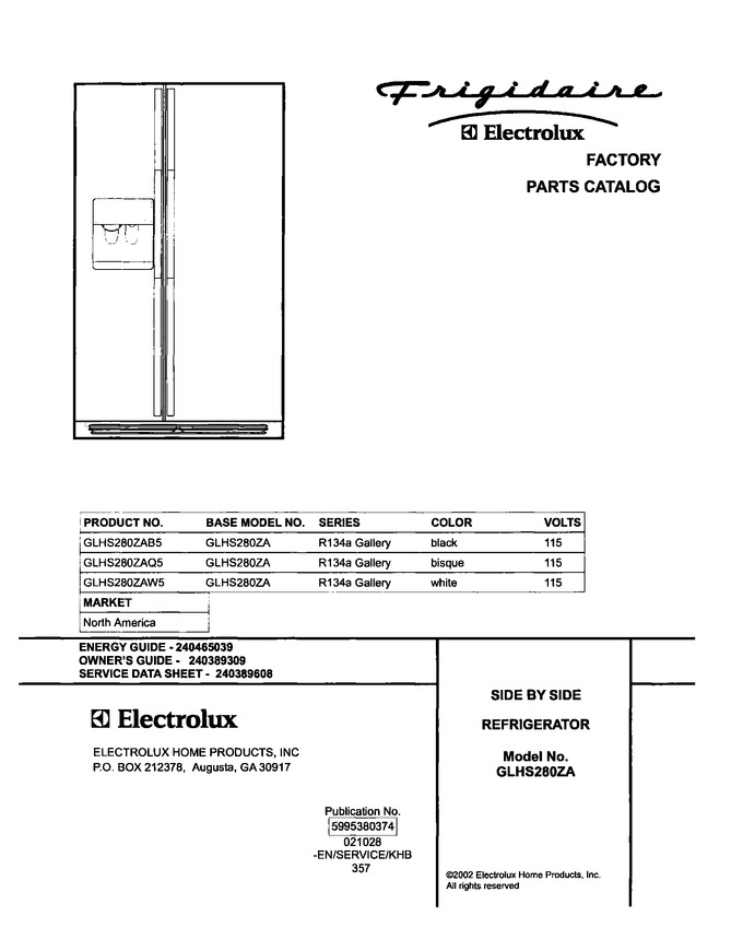 Diagram for GLHS280ZAQ5