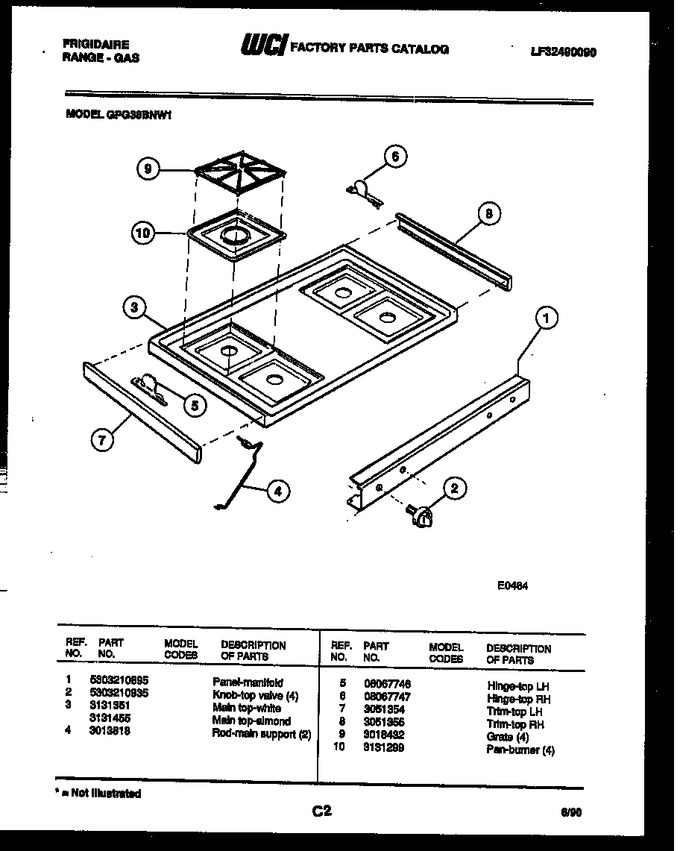 Diagram for GPG38BNW1