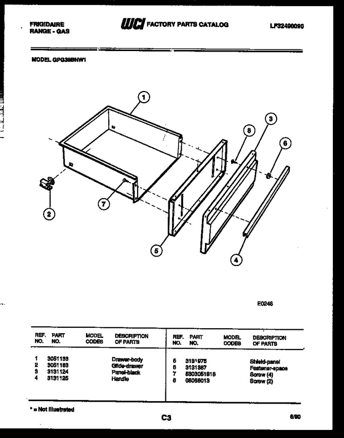 Diagram for GPG38BNW1