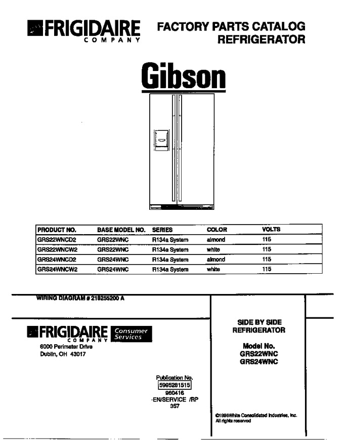 Diagram for GRS22WNCD2