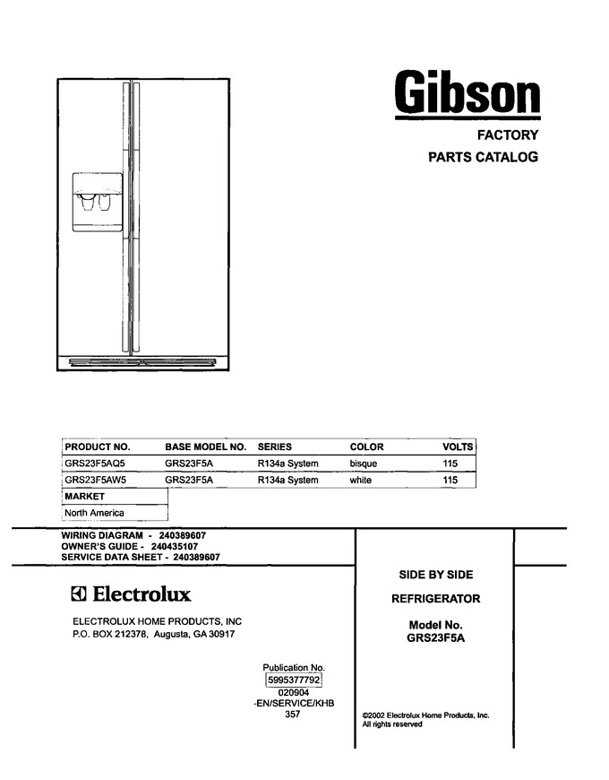 Diagram for GRS23F5AW5