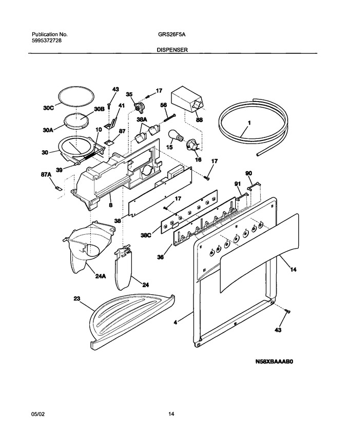 Diagram for GRS26F5AW4