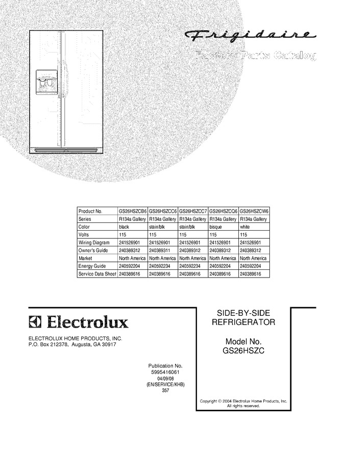 Diagram for GS26HSZCW6
