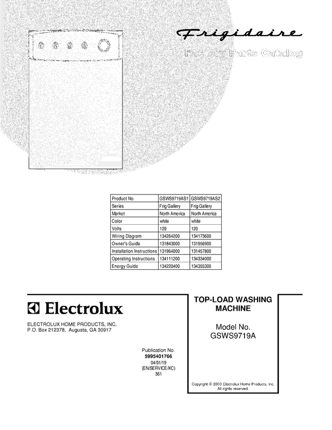 Diagram for GSWS9719AS1