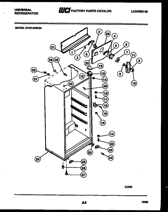 Diagram for GTN140WGF4