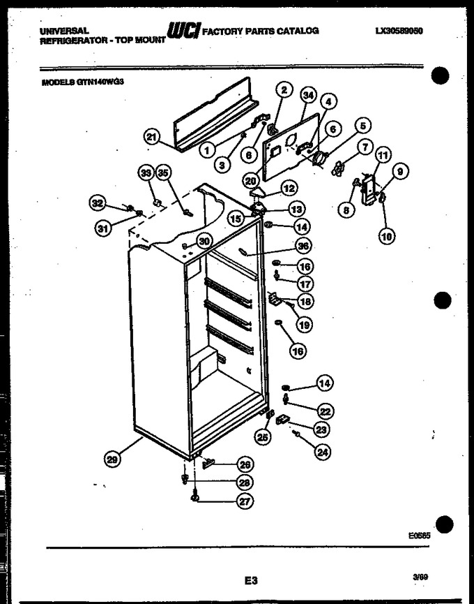 Diagram for GTN140WGY3