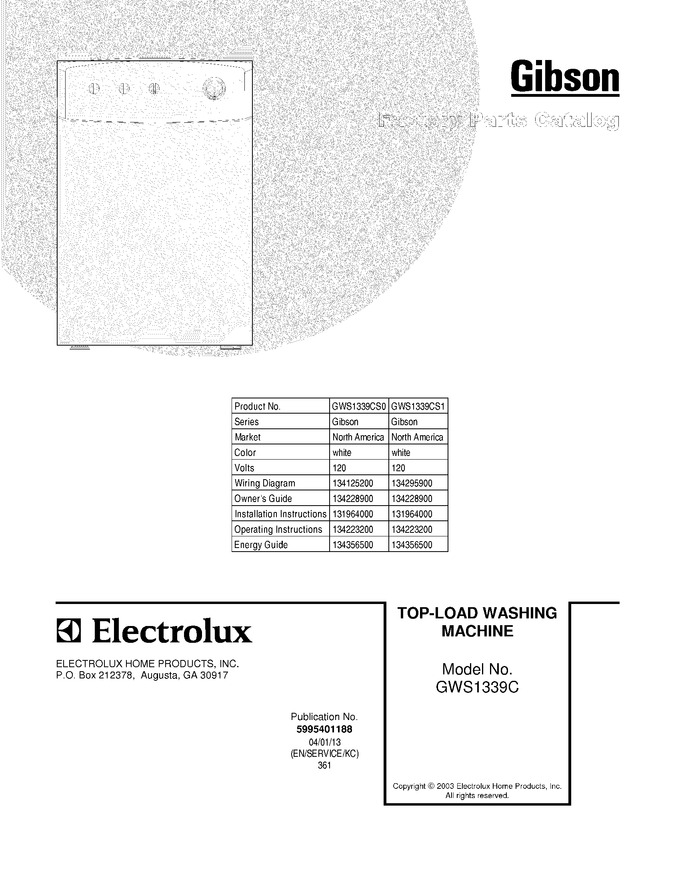 Diagram for GWS1339CS0