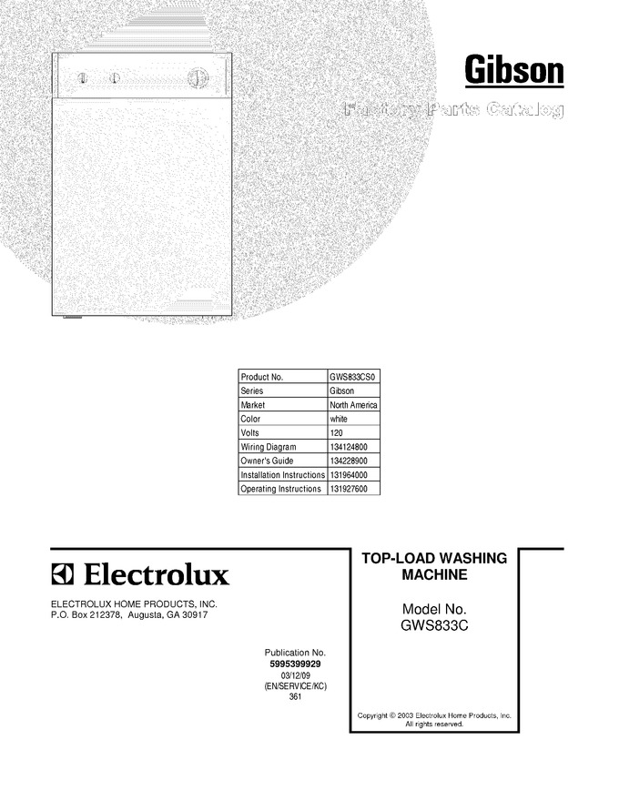 Diagram for GWS833CS0