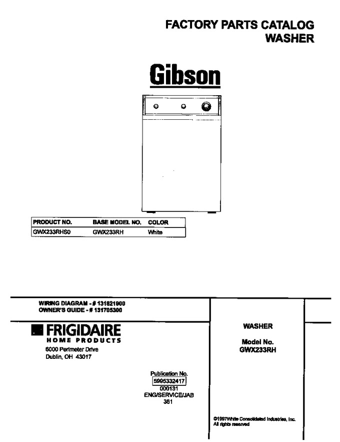 Diagram for GWX233RHS0