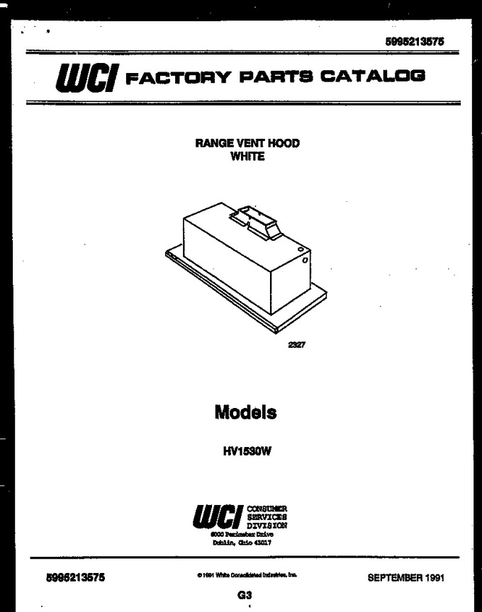 Diagram for HV1530W