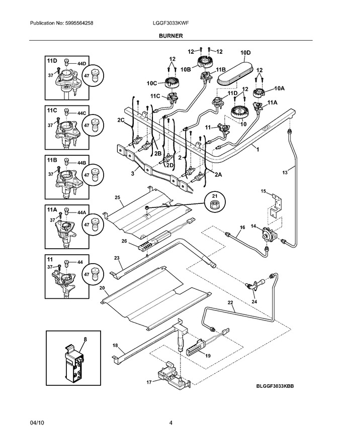 Diagram for LGGF3033KWF