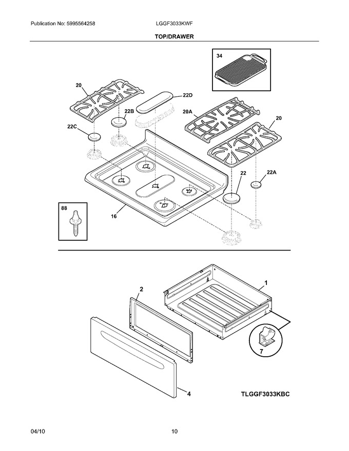 Diagram for LGGF3033KWF