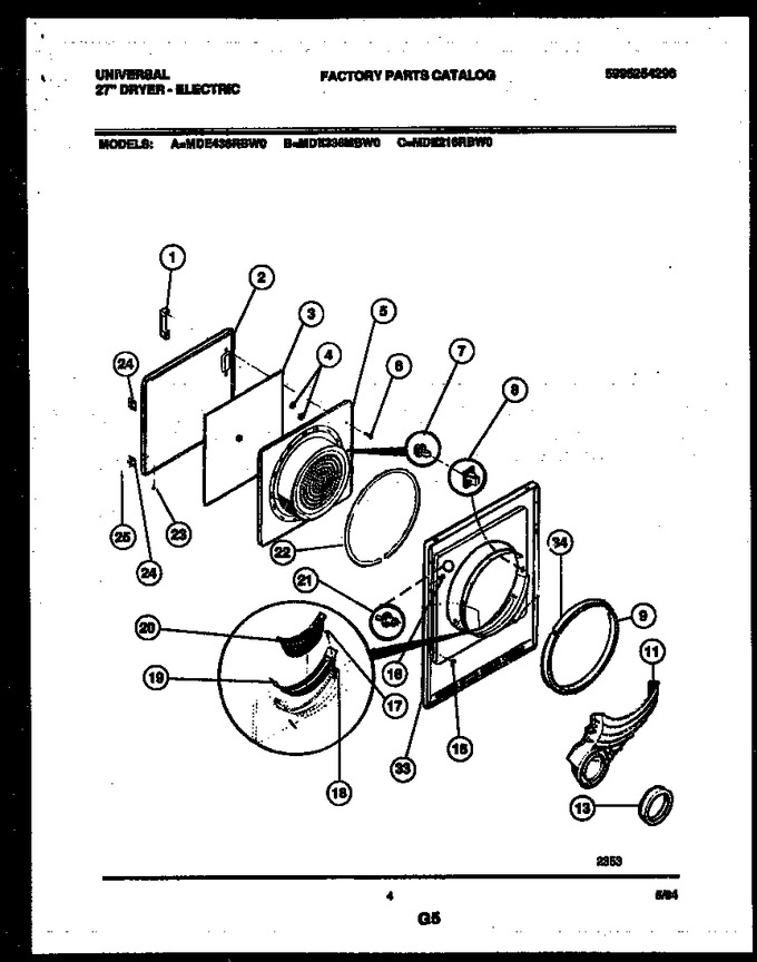 Diagram for MDE436RBWD0