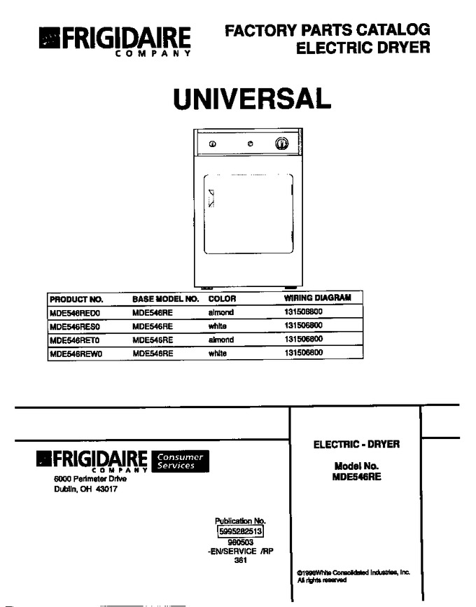 Diagram for MDE546RET0