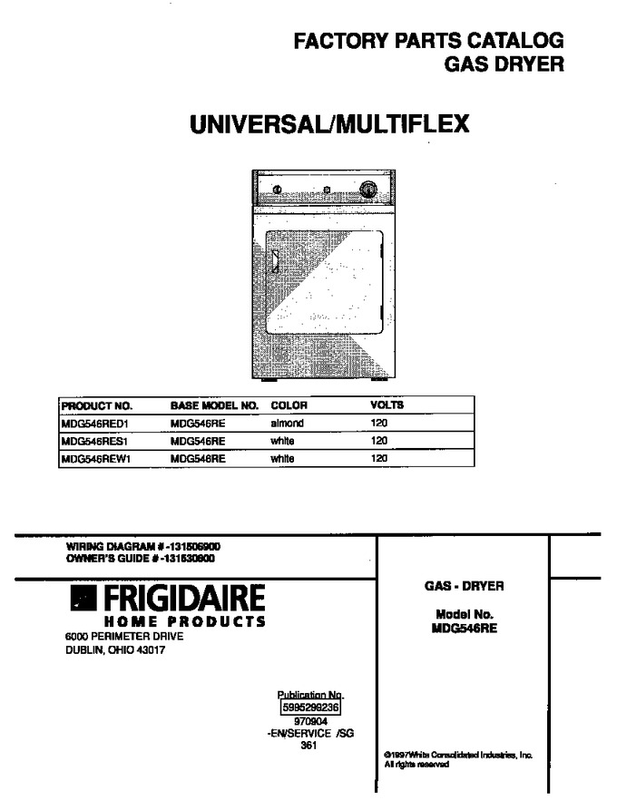 Diagram for MDG546RES1