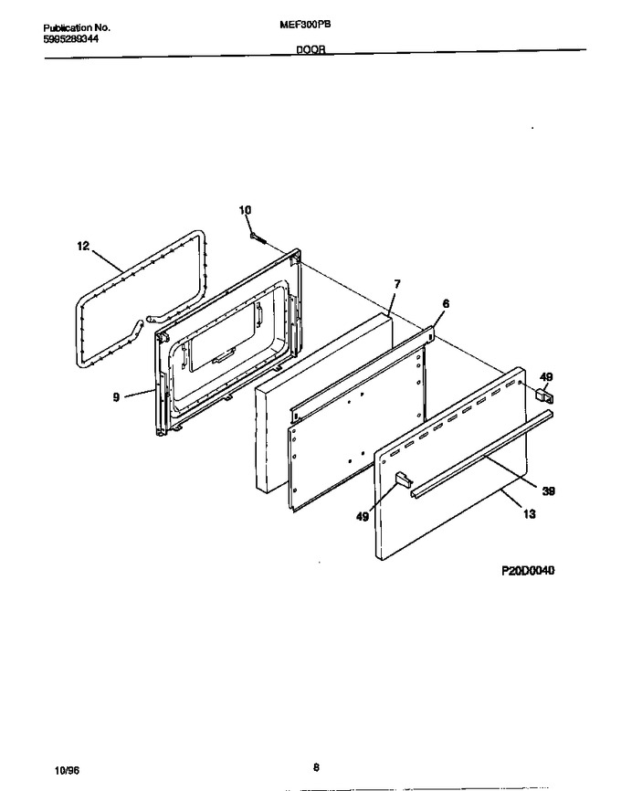 Diagram for MEF300PBWG