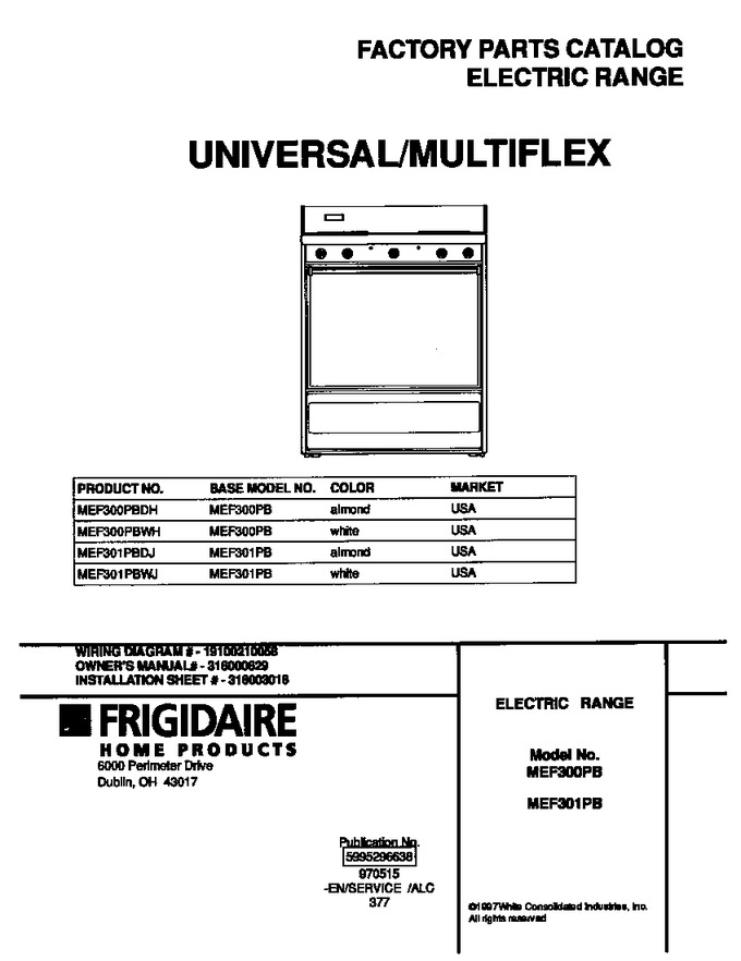Diagram for MEF300PBDH