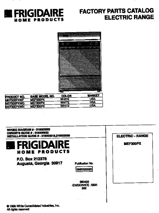Diagram for MEF300PXWH