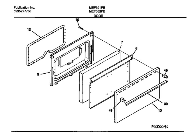 Diagram for MEF301PBWG