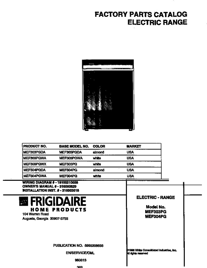 Diagram for MEF303PGWA