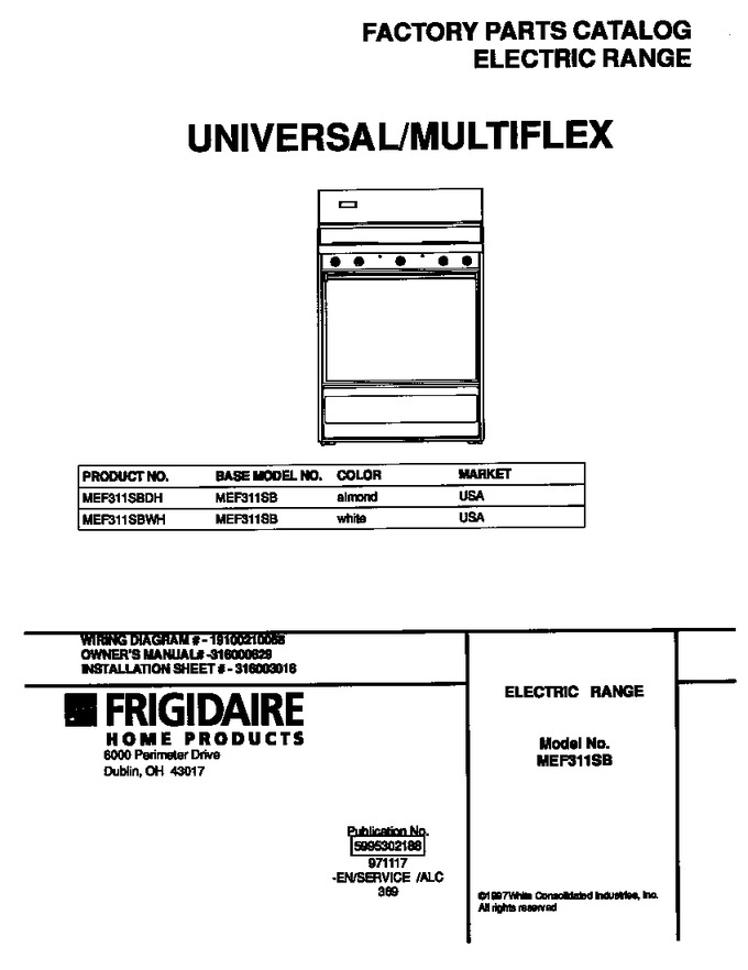 Diagram for MEF311SBWH