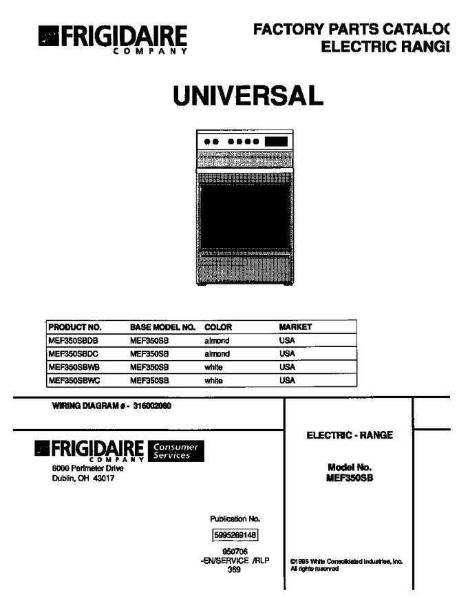 Diagram for MEF350SBWB