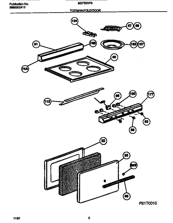 Diagram for MEF500PBWB