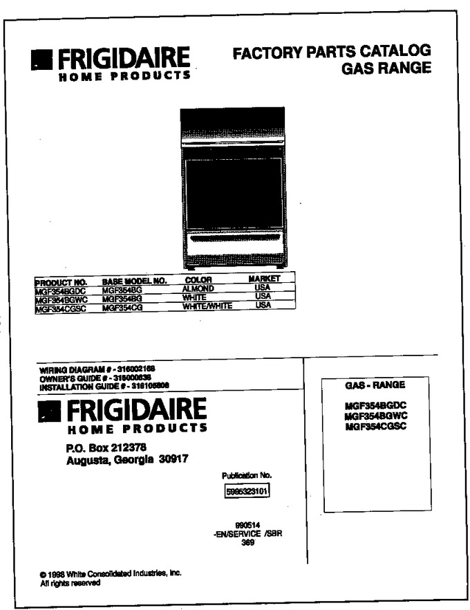 Diagram for MGF354BGDC
