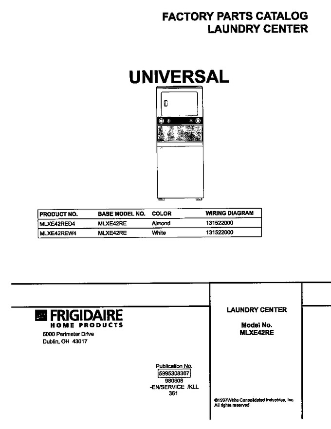 Diagram for MLXE42REW4