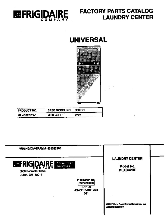Diagram for MLXG42REW1