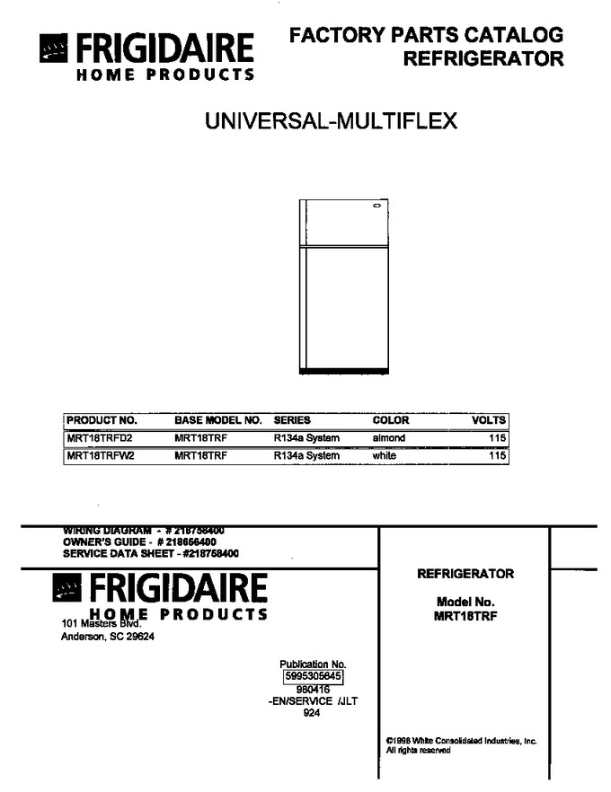 Diagram for MRT18TRFW2