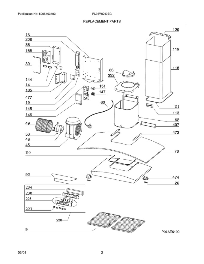 Diagram for PL36WC40EC